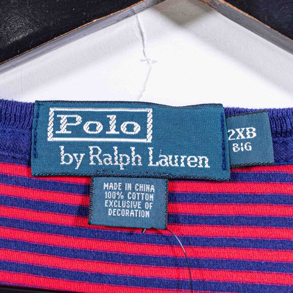 Polo Ralph Lauren Pony Striped T-Shirt 2XB Preppy Streetwear Hip Hop - Picture 5 of 5